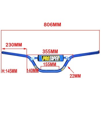 Pro Taper Motocross-/Dirt-Pit-Bike-Lenker – 22 mm pour bénéficier 