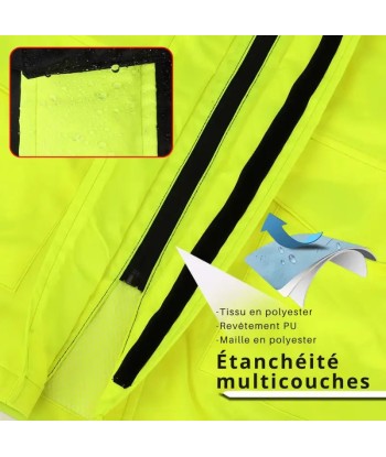 Hochsichtbares Motorrad-Regenmantel-Set | StormShield™ plus qu'un jeu 