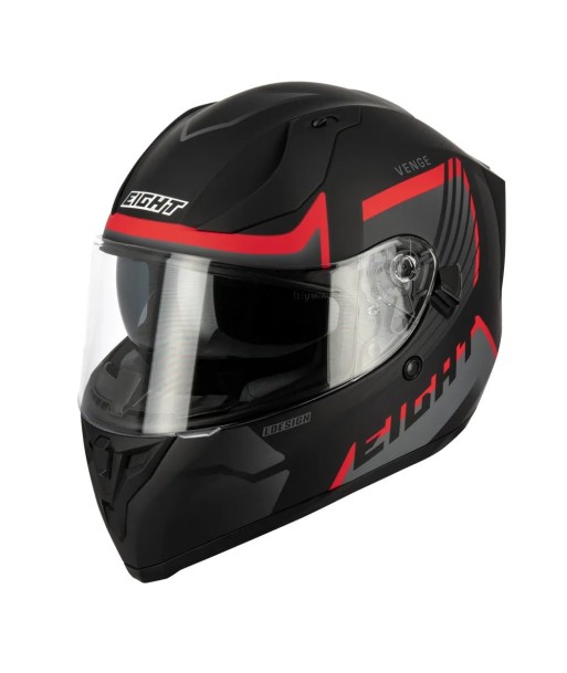 Integralhelm für Motorrad/Roller | Schwarz/Rot + PINLOCK vente chaude votre 