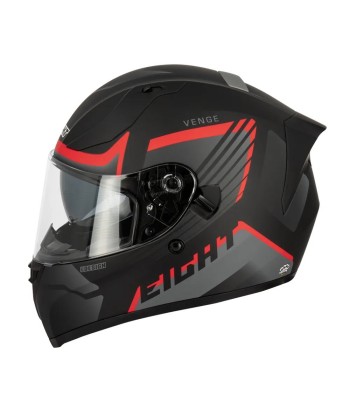 Integralhelm für Motorrad/Roller | Schwarz/Rot + PINLOCK vente chaude votre 