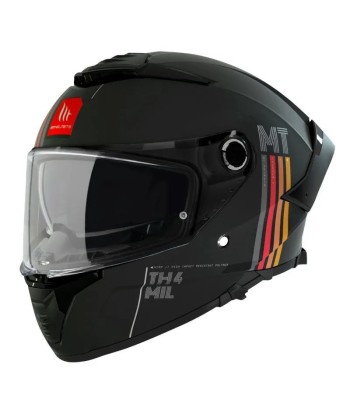 Mattschwarzer Motorrad-Integralhelm Le MVP de beaucoup