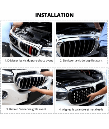 Grille de Calandre BMW Série 5 2010-2016 Style Diamant ABS prix