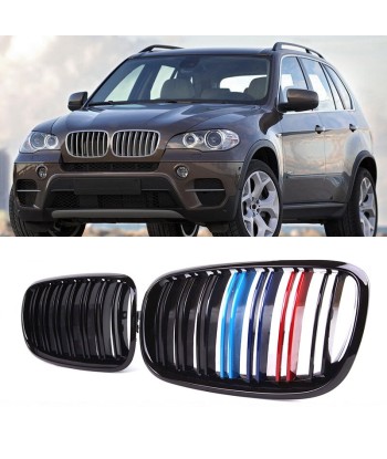 Calandre BMW X5 X6 E70 E71 E72 (2007-2014) Grille Carrosserie M Power Style Double Ligne Auto ABS Pare-choc Découvrez la collection