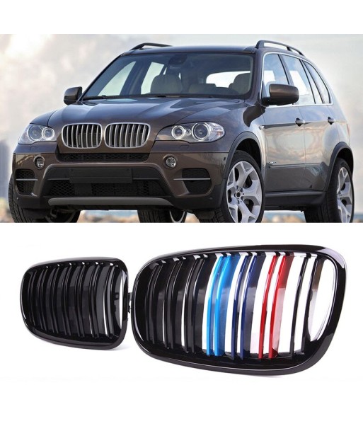 Calandre BMW X5 X6 E70 E71 E72 (2007-2014) Grille Carrosserie M Power Style Double Ligne Auto ABS Pare-choc Découvrez la collection