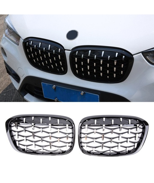 Calandre BMW X1 F48 F49 (2014-2019) Grille Accessoires Auto Diamant ABS Pare-choc 50% de réduction en Octobre 2024