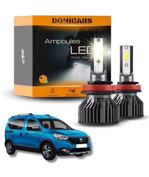 Pack Ampoules LED H4 Dacia Dokker (2012 à 2021) - Kit LED d'Europe débarque