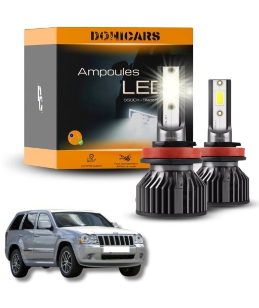 Pack Ampoules LED H11 Jeep Grand Cherokee 3 (WK) (2005 à 2011) - Kit LED plus qu'un jeu 