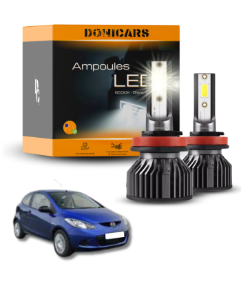 Pack Ampoules LED H4 Mazda 2 phase 2 (2008 à 2014)  - Kit LED 2024