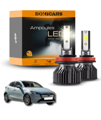 Pack Ampoules LED H4 Mazda 2 phase 3 (2014 à 2023)  - Kit LED pas cher