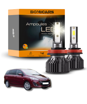 Pack Ampoules LED H11 Mazda 5 phase 2 (2010 à 2016)  - Kit LED pas chere