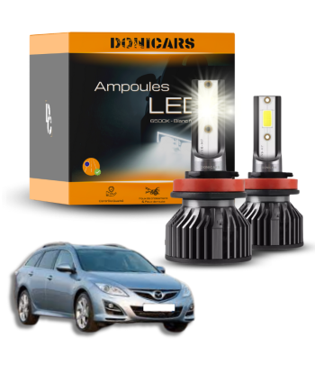 Pack Ampoules LED H11 Mazda 6 phase 2 (2008 à 2013)  - Kit LED plus qu'un jeu 