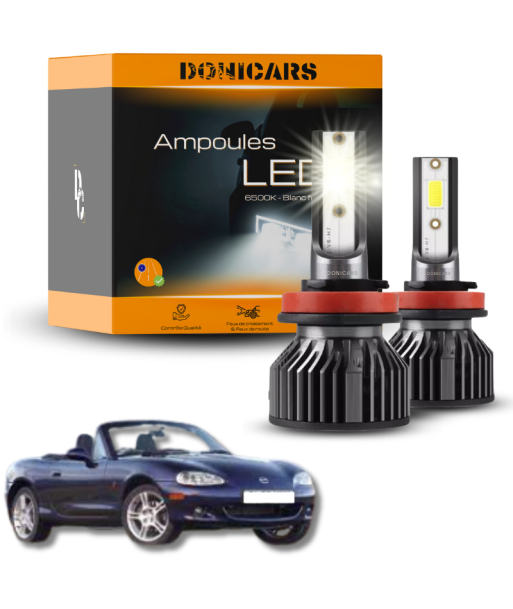 Pack Ampoules LED H4 Mazda MX-5 phase 2 (1998 à 2005)  - Kit LED pas cher 