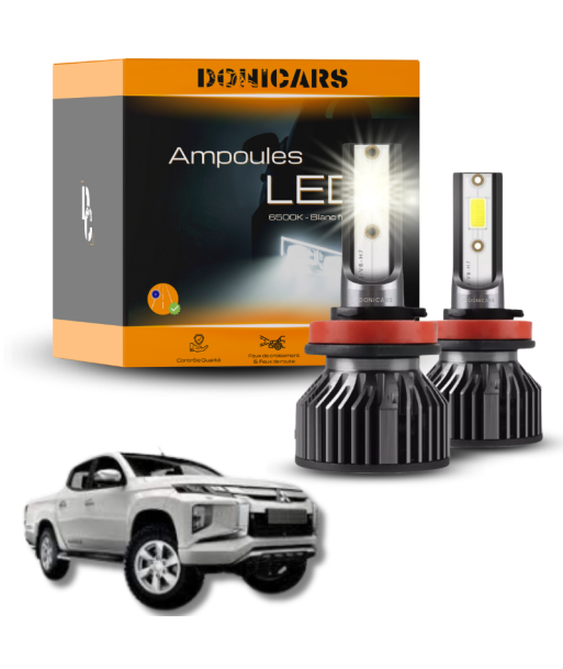 Pack Ampoules LED H4 Mitsubishi L200 III (1998 à 2006)  - Kit LED en linge