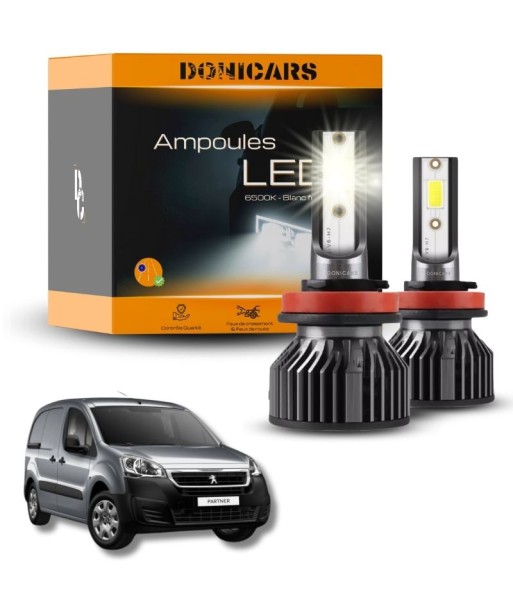 Pack Ampoules LED H4 Peugeot Partner II (2008 à 2018)  - Kit LED plus qu'un jeu 