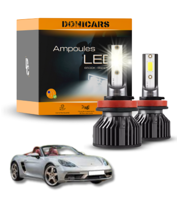 Pack Ampoules LED H7 Porsche Boxster (718) (2016 à 2023)  - Kit LED le des métaux précieux