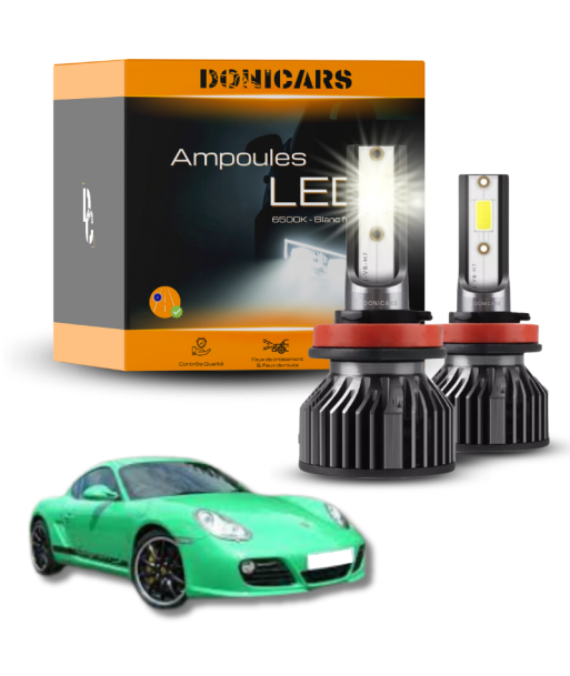 Pack Ampoules LED H7 Porsche Cayman (987 - MK1) (2006 à 2008)  - Kit LED paiement sécurisé