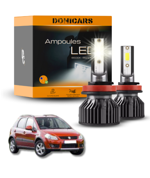 Pack Ampoules LED H4 Suzuki SX4 (2006 à 2013)  - Kit LED pas chere