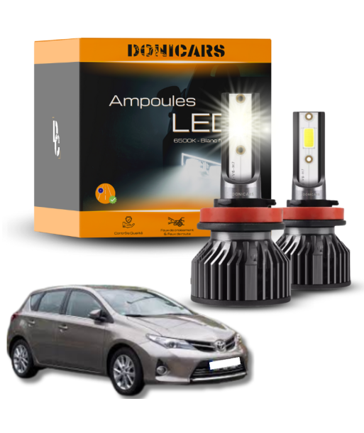 Pack Ampoules LED H11 Toyota Auris MK2 (2012 à 2018)  - Kit LED de France