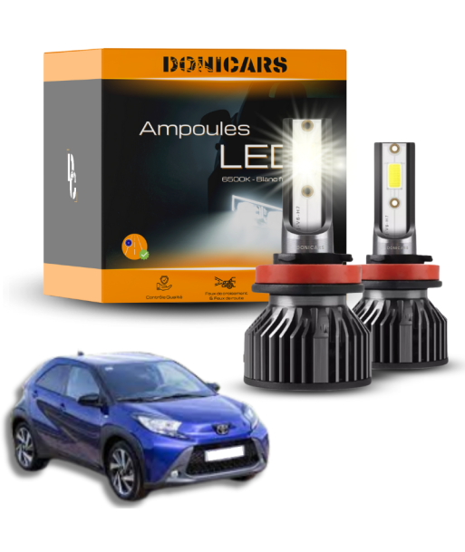 Pack Ampoules LED H4 Toyota Aygo X (2021 à 2023)  - Kit LED Amélioration de cerveau avec