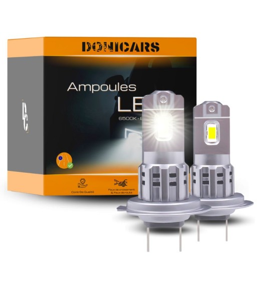 Pack Ampoules LED H7 pour éclairage avant - Kit LED type Halogène Amélioration de cerveau avec