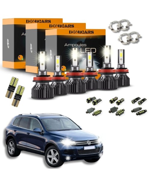 Pack LED Complet Touareg 7L (intérieur + extérieur) - Kit Full LED Blanc hantent personnes