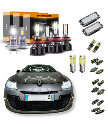 Pack LED Complet Renault Megane 3 (2008 à 2016) - Kit LED Complet extérieur + intérieur Amélioration de cerveau avec