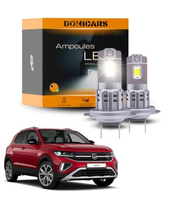 Pack Ampoules LED H7 Type Halogène Volkswagen T-Cross (2019 à 2023) - Kit LED Feux de croisement les ligaments