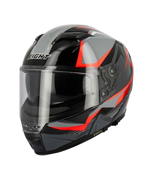 Gelber Motorrad-Integralhelm Voir les baskets