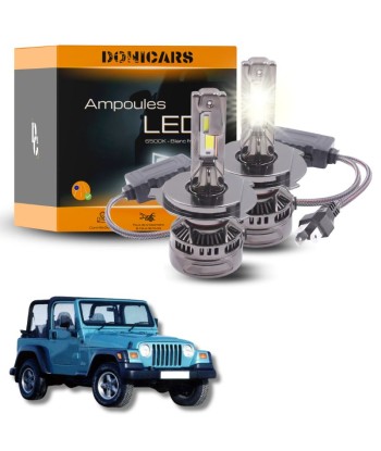 Pack Ampoules LED H4 140W Canbus - Jeep Wrangler 2 (TJ) (1997 à 2006) rembourrage situé sous