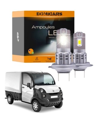 Pack Ampoules LED H7 pour Aixam Mega (2003 à 2013) "Type Halogène" 80W - Phares Avants Aixam le des métaux précieux