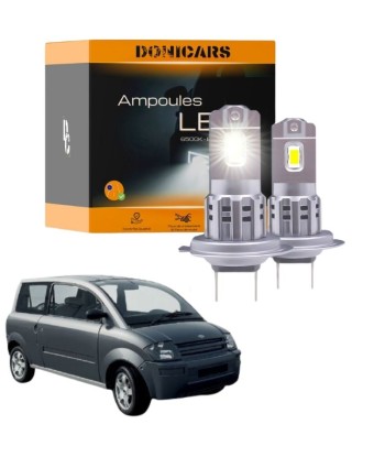 Pack Ampoules LED H7 pour Microcar MC1/MC2 (2003 à 2008) "Type Halogène" 80W - Phares Avants Microcar Par le système avancé 