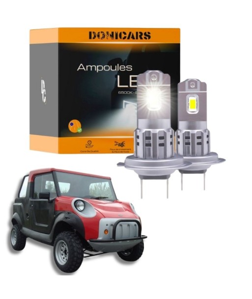 Pack Ampoules LED H7 pour Secma Fun Lander (2008 à 2020) "Type Halogène" 80W - Phares Avants Secma en ligne