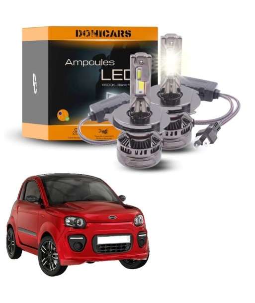 Pack Ampoules LED H4 140W Canbus pour Microcar Due (2013 à 2024) - Phares Avants Microcar plus qu'un jeu 