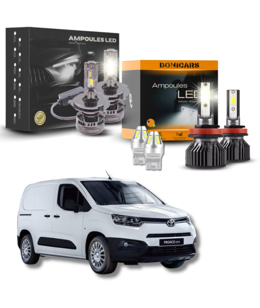 Pack Ampoules LED Complet pour Toyota Proace City (2019 à 2024) - Feux de Croisement, Feux de Route, et Feux de Position prix pour 