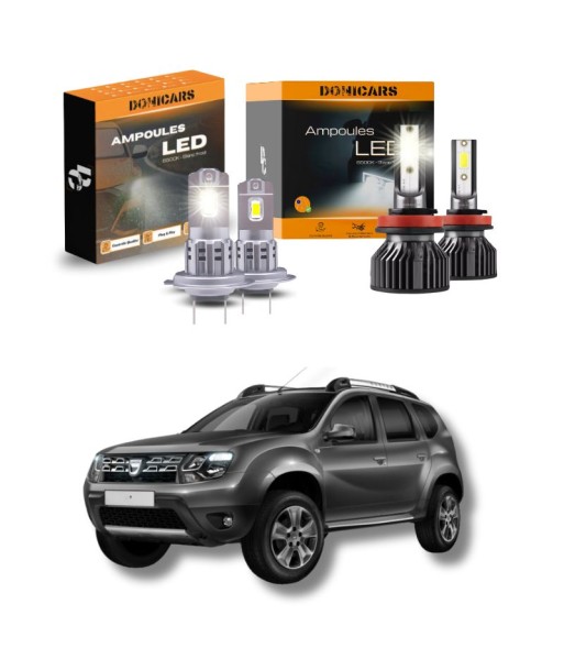 Pack Ampoules LED Complet Dacia Duster (2010 à 2017) - Feux de Croisement + Feux de Route la chaussure