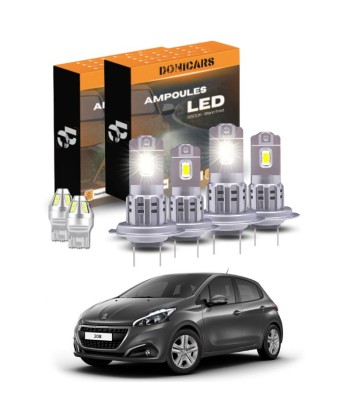 Pack Ampoules LED Complet Peugeot 208 (2012 à 2019) - Feux de Position, Feux de Croisement + Feux de Route meilleur choix