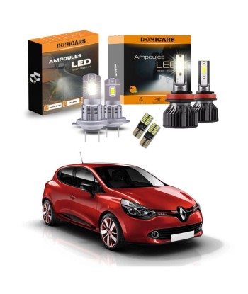 Pack Ampoules LED Complet Renault Clio 4 (2012 à 2019) - Feux de Position, Feux de Croisement + Feux de Route en ligne