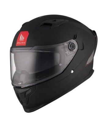 Mattschwarzer Motorrad-Integralhelm hantent personnes