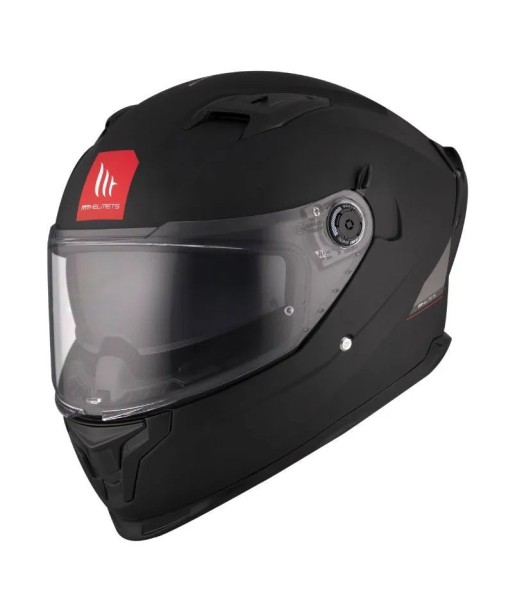 Mattschwarzer Motorrad-Integralhelm hantent personnes