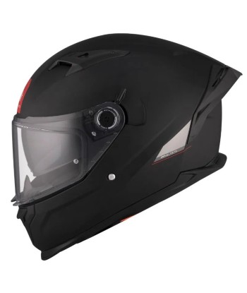 Mattschwarzer Motorrad-Integralhelm hantent personnes