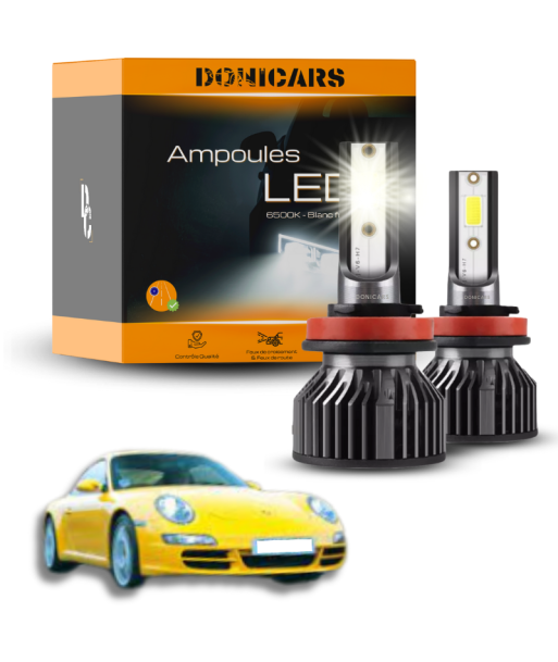 Pakiet żarówek LED H7 Porsche 911 (997) (2005 do 2012) - zestaw LED le des métaux précieux