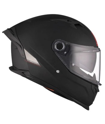 Mattschwarzer Motorrad-Integralhelm hantent personnes