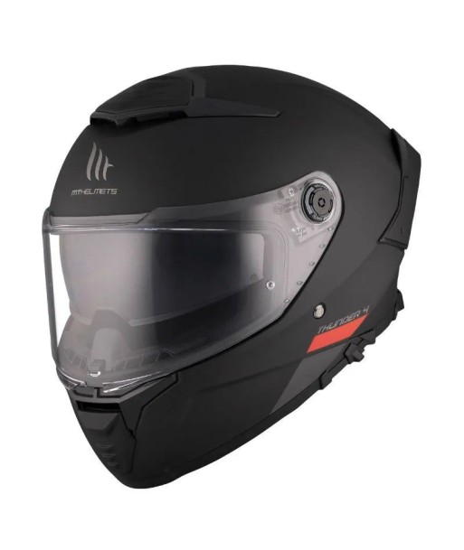 Mattschwarzer Motorrad-Integralhelm chez Cornerstreet bien 