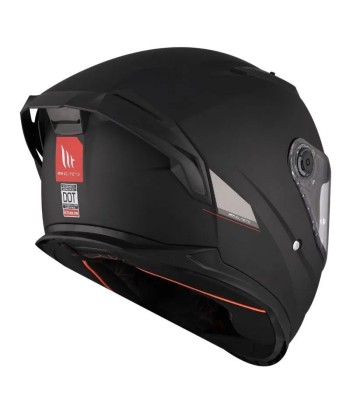 Mattschwarzer Motorrad-Integralhelm hantent personnes