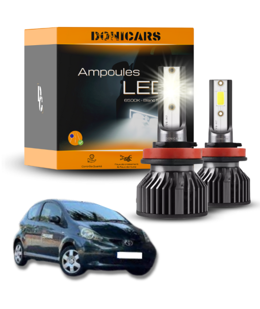 Pakiet żarówek LED H4 Toyota Aygo (2005-2014) - zestaw LED les ligaments