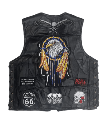 Amerikanische Biker-Lederweste - Eagle Dreamcatcher ou a consommer sur place