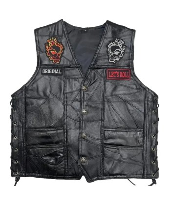 Biker-Lederweste im Sons of Anarchy-Stil en stock